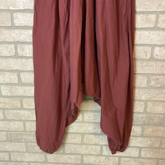 likemary 2 in 1 Cotton Maxi Harem Trouser Jumpsuit Vieux Rose o/s - Picture 4 of 7
